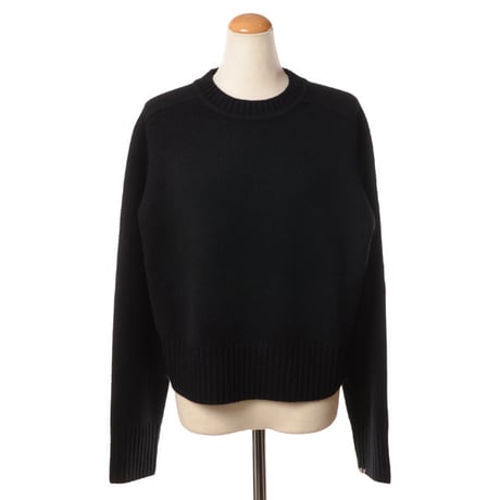エクストリームカシミヤ extreme cashmere x 丸襟長袖セーター カシミア ブラック