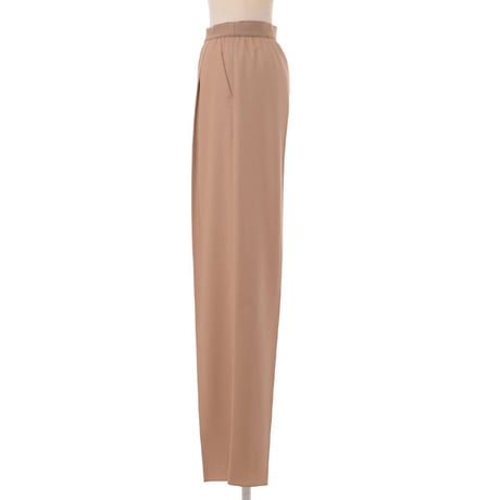 アニオナ AGNONA タック入りパンツ カシミヤウール キャメル