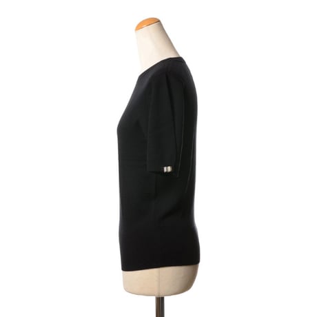 エクストリームカシミヤ extreme cashmere x noor半袖セーター ウールカシミヤ ブラック