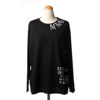 エムエムシックス メゾンマルジェラ MM6 MAISON MARGIELA ナンバリングロングTシャツ コットン ブラック 正規取扱