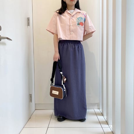 マルニ Marni 襟付きショート丈ブラウス コットン ライトピンク