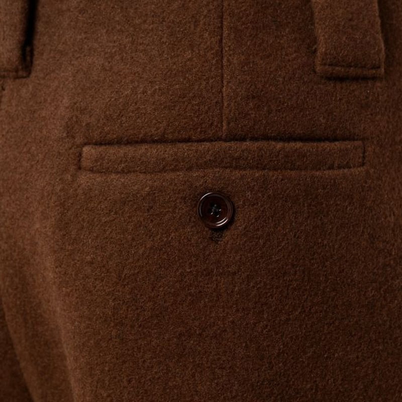 ルメール LEMAIRE ワイドパンツ 厚手のウールカシミア ダーク ルメール LEMAIRE ワイドパンツ 厚手のウールカシミア ダーク