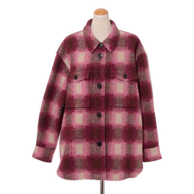 イザベルマラン ISABEL MARANT シャツコート フラノ ピンク イザベルマラン ISABEL MARANT シャツコート フラノ ピンク