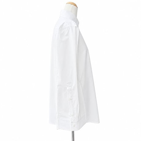 エムエムシックス メゾンマルジェラ MM6 MAISON MARGIELA 襟付き変形ブラウス コットン ホワイト