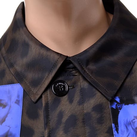 RAF SIMONS ラフシモンズ パッチプリントアニマルカーコート ナイロン カーキ