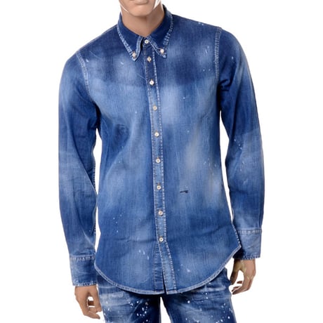 ディースクエアード Dsquared2 シャツ コットンストレッチ ウォッシュ