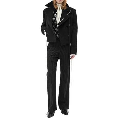 アンドゥムルメステール ann demeulemeester カルロスダイヤモンドカットセーター コットンウール ブラック 正規取扱