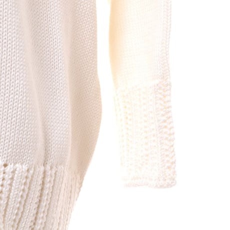 エルマノシェルビーノ ermanno scervino 刺繍ニット コットンセーター ホワイト