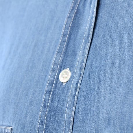 テラ TELA デニムブラウス フレンチスリーブ コットン ノースリーブ風 レディース 正規取扱