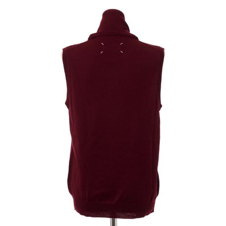 メゾン マルジェラ Maison Margiela リボン付きノースリニット ウール バーガンディ