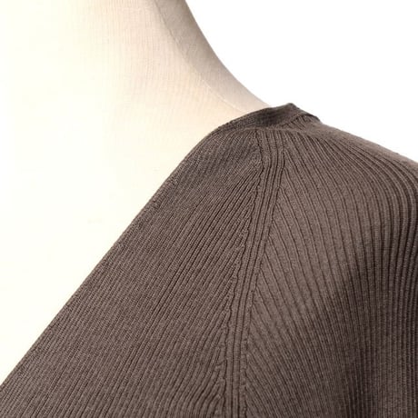 インポートブランド import brand ジェントリーポルトフィーノ Gentry Portofino 深いVネック長袖セーター シルクコットン グレー