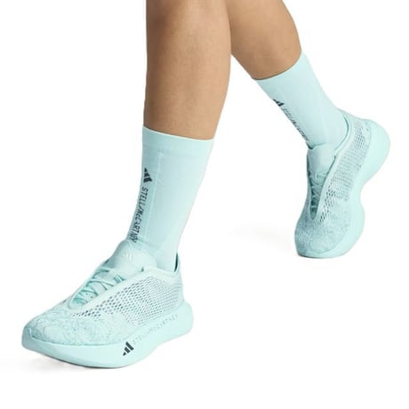 ステラマッカートニー stella mccartney アディダス adidas レースメッシュ上げ底スニーカー 合成繊維 ミントグリーン 正規取扱