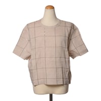 ブルネロクチネリ Brunello Cucinelli 半袖ブラウス リネン ベージュ