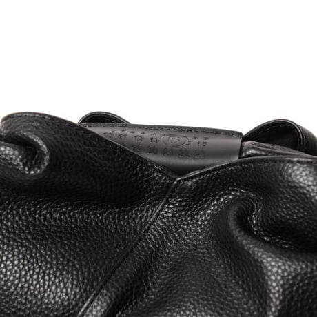 エムエムシックス メゾンマルジェラ MM6 MAISON MARGIELA ドレープミニジャバニーズバッグ 牛革 ブラック