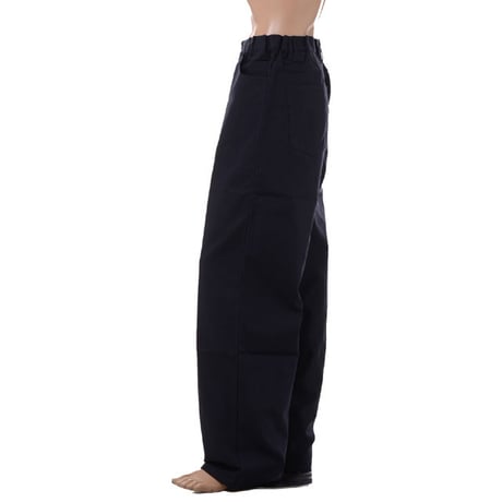ラフシモンズ RAF SIMONS Skate trousers with elastic in waist ワイドパンツ コットン ダークネイビー