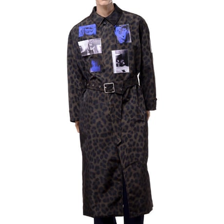 RAF SIMONS ラフシモンズ パッチプリントアニマルカーコート ナイロン カーキ