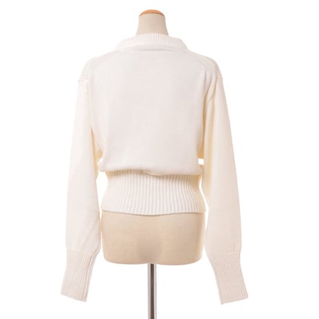 プロエンザスクーラー Proenza Schouler ショート丈セーター コットンリネン アイボリー