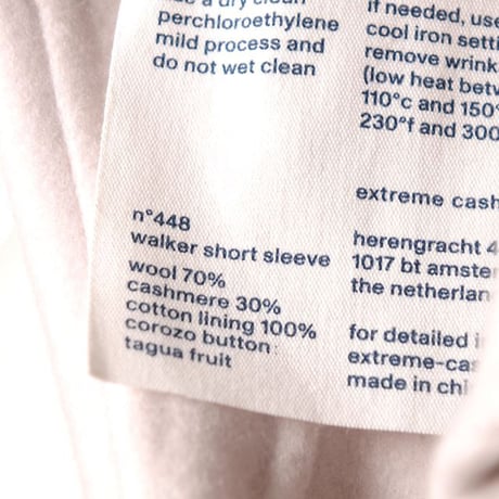 エクストリームカシミヤ extreme cashmere x n448 wakershortジャケット 一枚仕立てウールカシミア チョーク 正規取扱