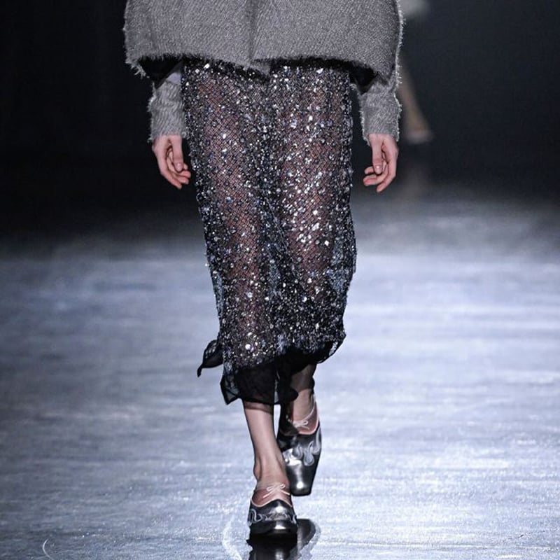 チカ キサダ chika kisada スパンコールスカート ポリエステル