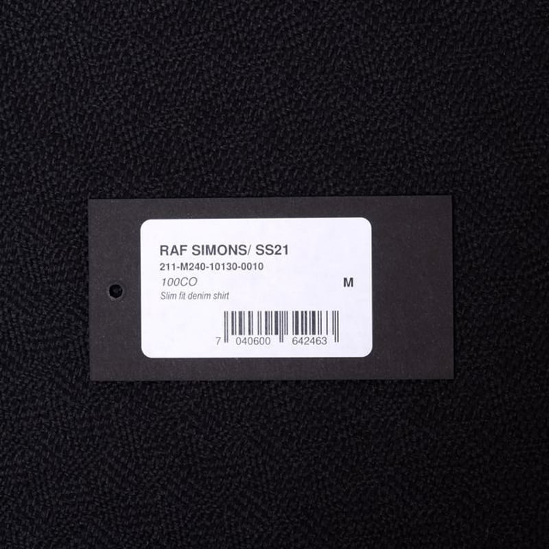 ラフシモンズ RAF SIMONS スリムフィットデニムシャツ コットン