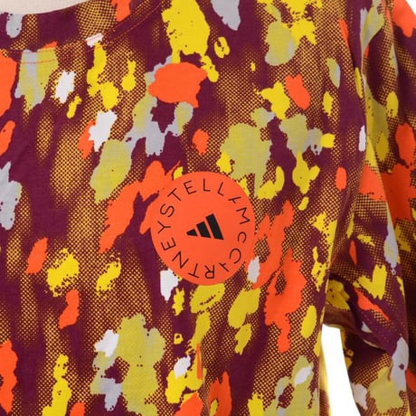 ステラマッカートニー stella mccartney 半袖ロゴ入りカットソー adidas by Stella McCartney オレンジフラワー