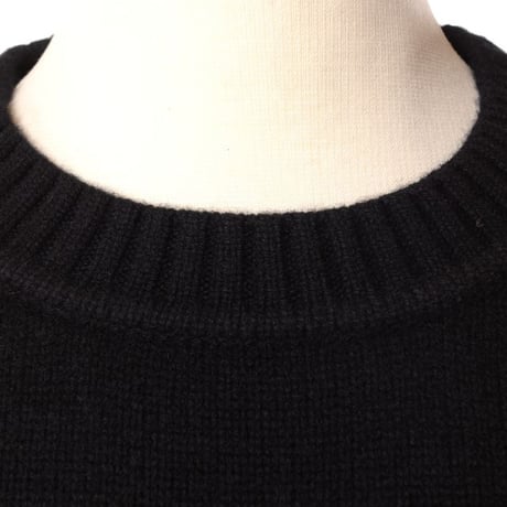 エクストリームカシミヤ extreme cashmere x 丸襟長袖セーター カシミア ブラック