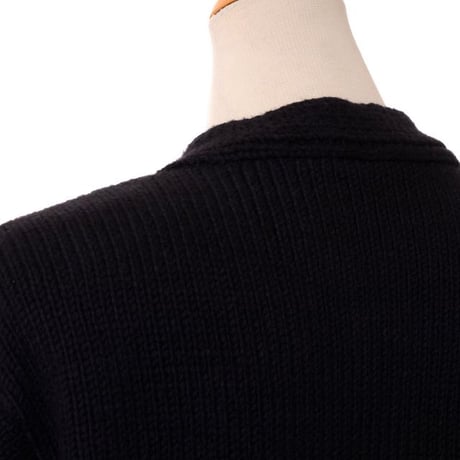 アンドゥムルメステール ann demeulemeester ビックシルエットカーディガン コットンナイロン ブラック