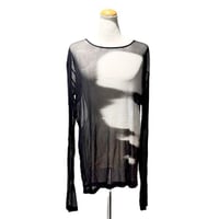 アンドゥムルメステール ann demeulemeester プリントシアートップス ナイロン ブラック 正規取扱