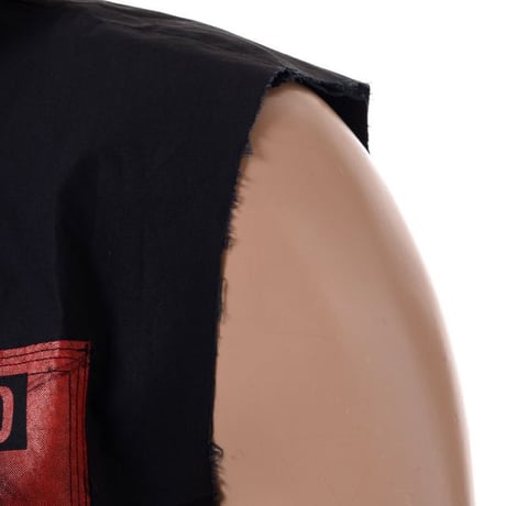 ラフシモンズ (RAF SIMONS) ARCHIVE REDUX Sleeveless hooded shirt with patches and print