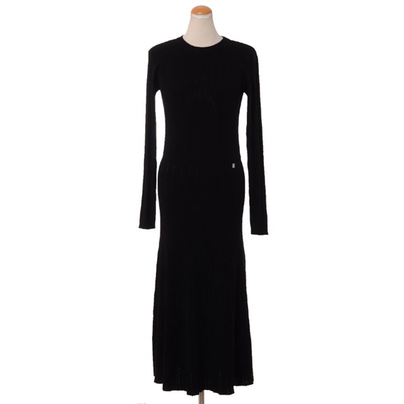 ソニアリキエル SONIA RYKIEL ロングワンピース ニット ブラック 