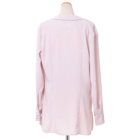 メゾン マルジェラ Maison Margiela レース付ブラウス ストレッチジャージー ピンクベージュ