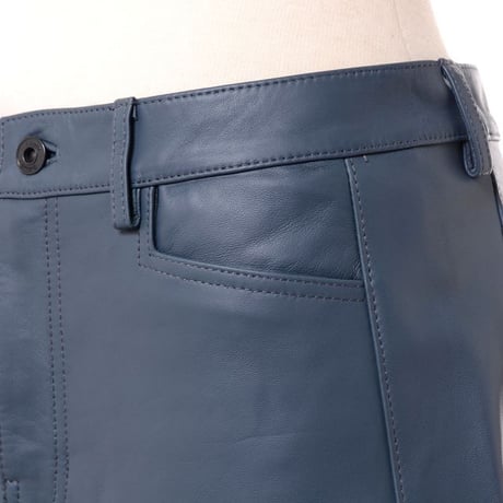 プロエンザスクーラー Proenza Schouler レザーストレートスカート レザー ペトロール