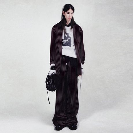アンドゥムルメステール ann demeulemeester エミルボクシーロングTシャツ ワッフル ホワイト 正規取扱