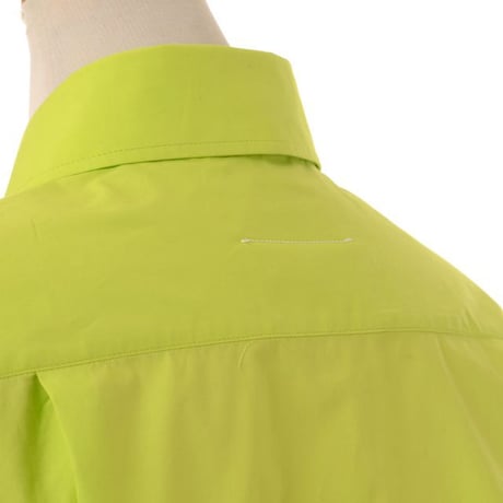 エムエムシックス メゾンマルジェラ MM6 MAISON MARGIELA ショート丈ブラウス コットン ネオングリーン