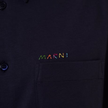 マルニ Marni シャツ オーガニックコットン ネイビー