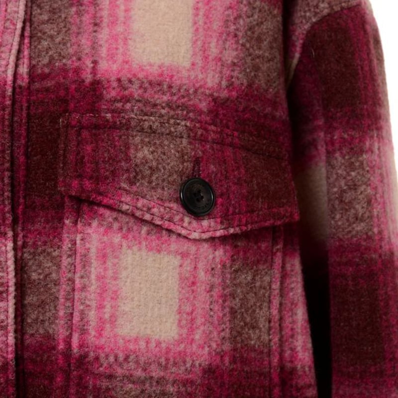 イザベルマラン ISABEL MARANT シャツコート フラノ ピンク イザベルマラン ISABEL MARANT シャツコート フラノ ピンク