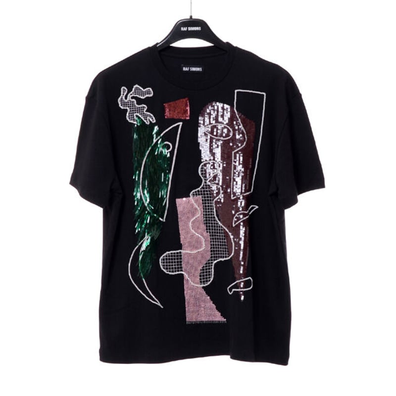 RAF SIMONS (ラフシモンズ) Tシャツ with abstract embroide
