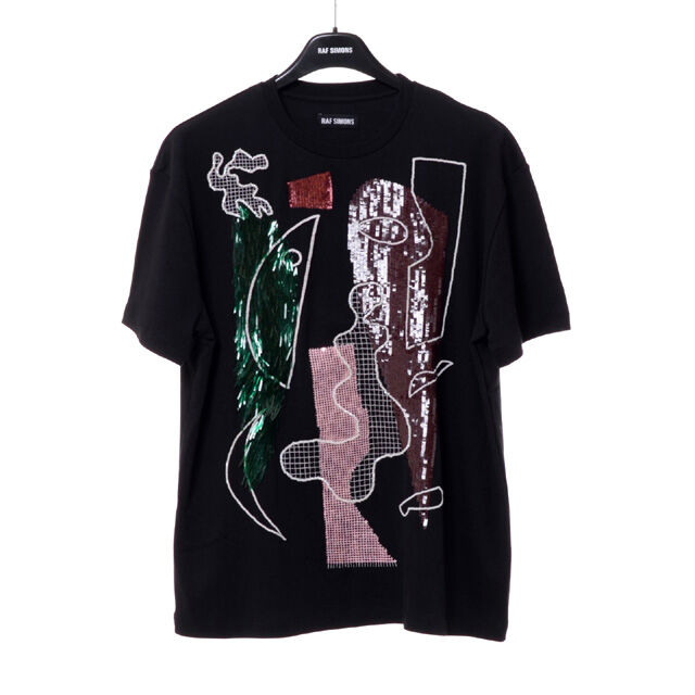 RAF SIMONS (ラフシモンズ) Tシャツ with abstract embroide