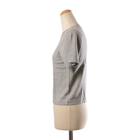 エクストリームカシミヤ extreme cashmere x n267 tina半袖セーター コットンカシミア グレー 正規取扱