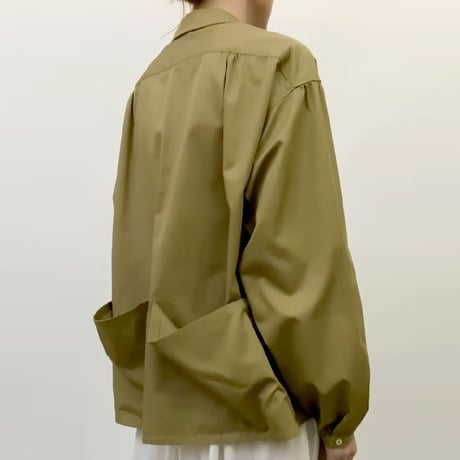 インポートブランド import brand メゾンジェジア MAISON JEJIA ポケット付きブラウス コットン 濃いベージュ