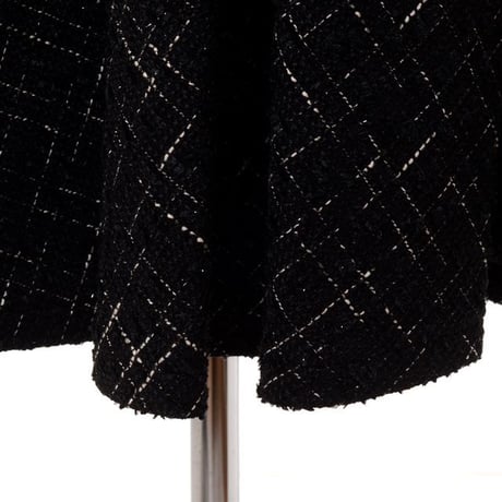 ロシャス ROCHAS ボリュームスカート ツイード ブラック