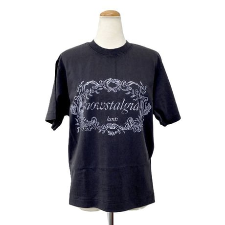クリスティーナティ Kristina Ti ノスタルジアロゴＴシャツ コットンジャージー インクブラック 正規取扱
