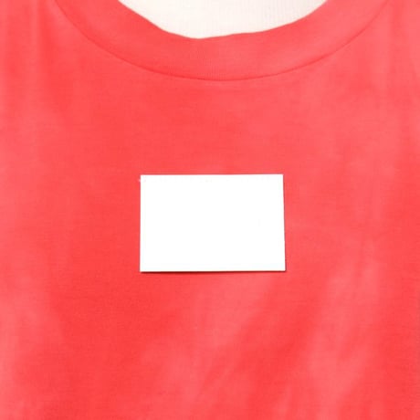 エムエムシックス メゾンマルジェラ MM6 MAISON MARGIELA ロゴラベル入りショート丈タイダイTシャツ コットンジャージー タイダイレッド