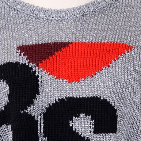 ラフシモンズ RAF SIMONS RSショートオーバーサイズドセーター シルバー