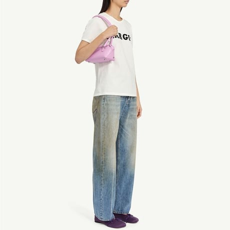 エムエムシックス メゾンマルジェラ MM6 MAISON MARGIELA バウレットバッグミニ 牛革 パパイヤ