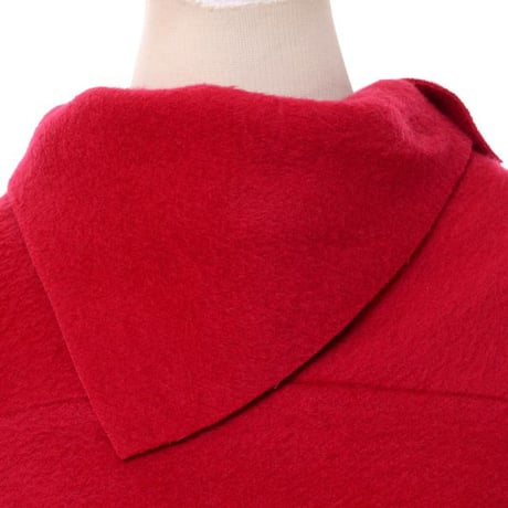 ラフシモンズ RAF SIMONS 襟付きワイドトップス 圧縮カシミア一枚仕立て フーシャ