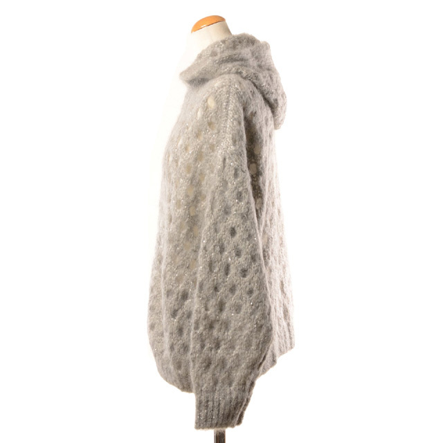 ブルネロクチネリ Brunello Cucinelli フード付きカーディガン モヘア