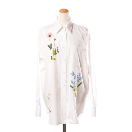 ステラマッカートニー stella mccartney フローラルエンブロイダリーブラウス オーガニックコットン ホワイト