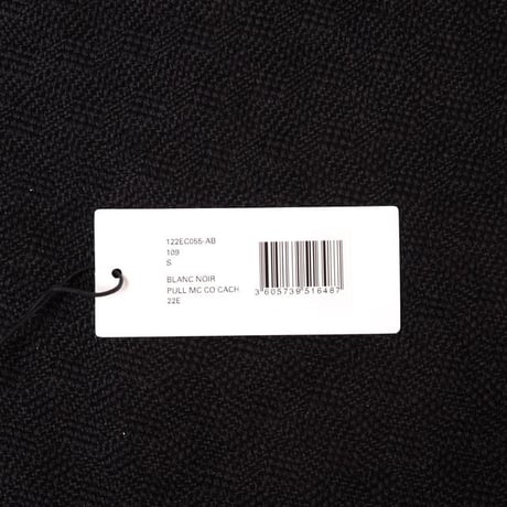 ソニアリキエル SONIA RYKIEL 半袖ロゴボーダーセーター コットンカシミア ホワイトブラック