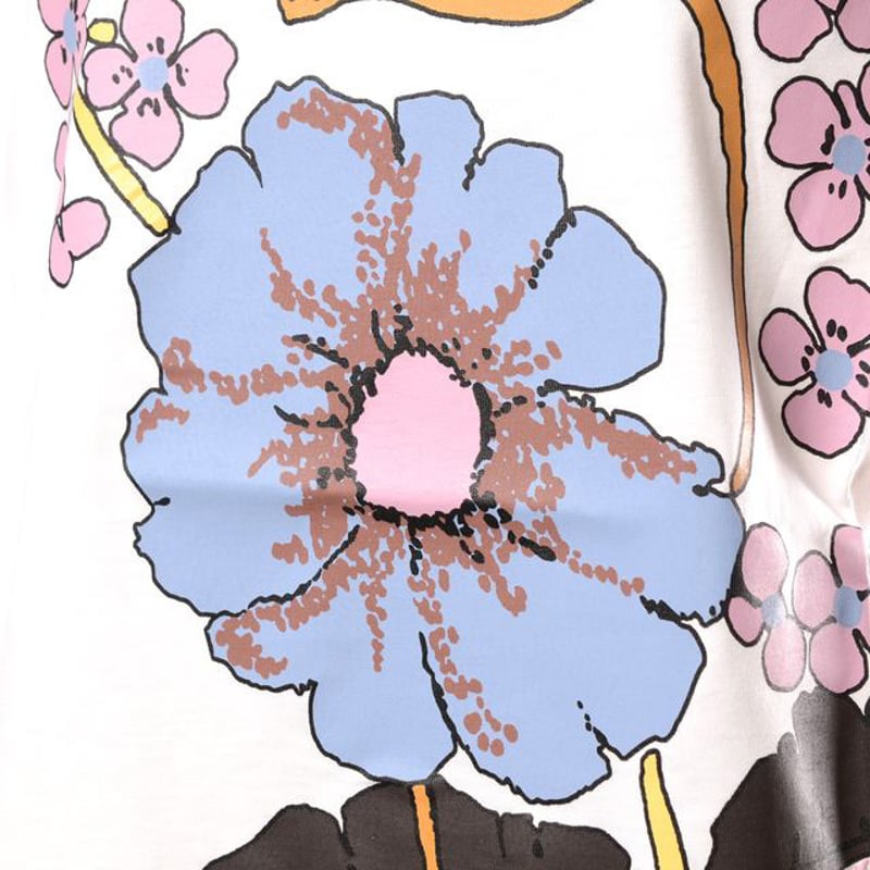 MARNI 25SS フラワープリントtシャツ 40 MARNI - クロップド フラワープリントTシャツ / ホワイト / 25SS new